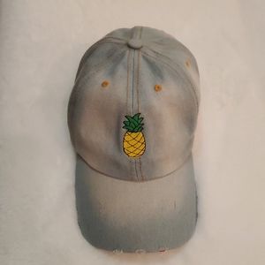 Pineapple Embroidery Denim cap Hat